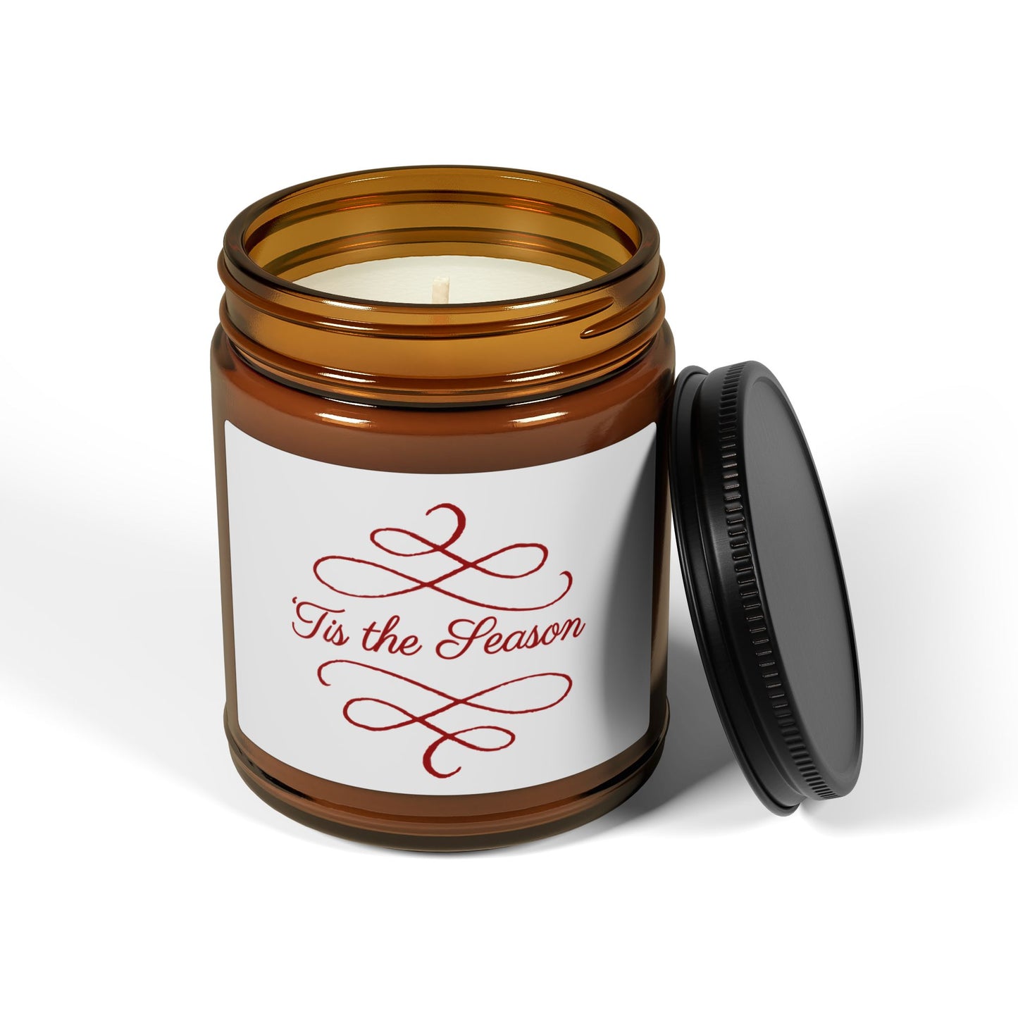 Cozy Scented Soy Candle, Aromatherapy Candle, Amber Jar Candle, Seasonal Home Decor, Gift for Him or Her