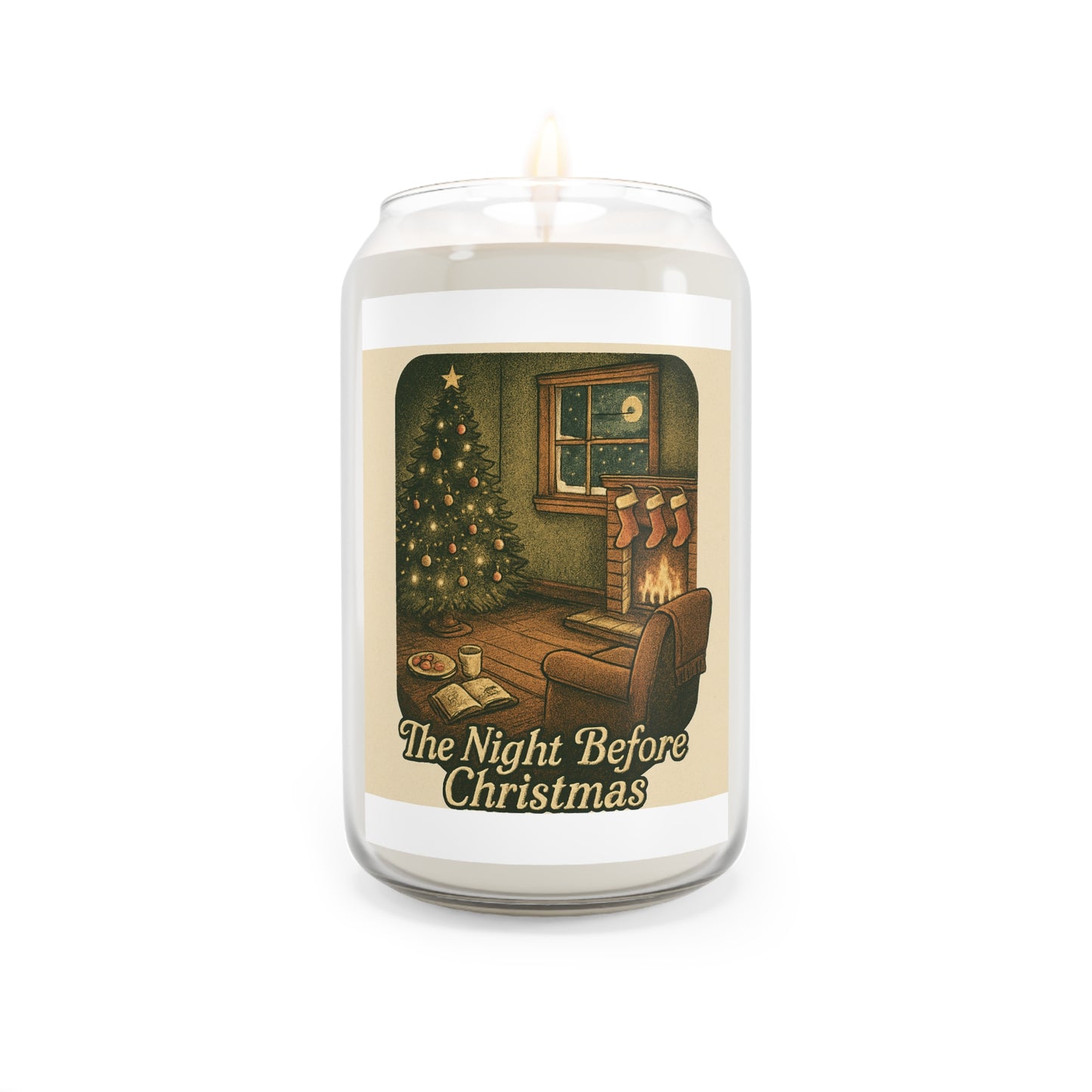 Christmas-Themed Soy Candle, Holiday Decor, Scented Candle Gift, Cozy Nights Candle, Festive Aromatherapy, Home Fragrance