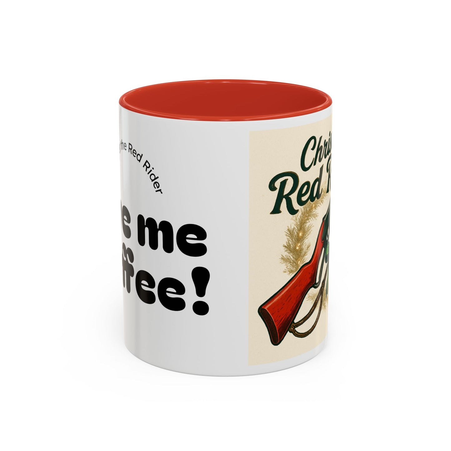 Christmas Red Rider Coffee Mug - Hilarious Gift for Gun Enthusiasts, Coffee Lovers, Holiday Mugs, Funny Gag Gifts, Festive Drinkware