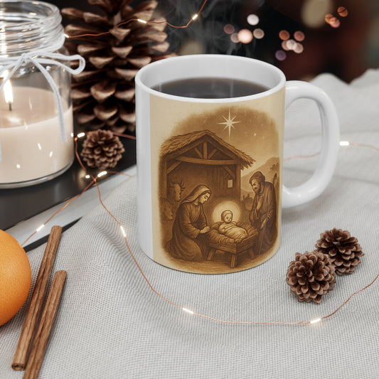 Festive Christmas Mug, Perfect for Holiday Gifts, Cozy Winter Vibes, Celebrate the Season, Hot Cocoa Must-Have