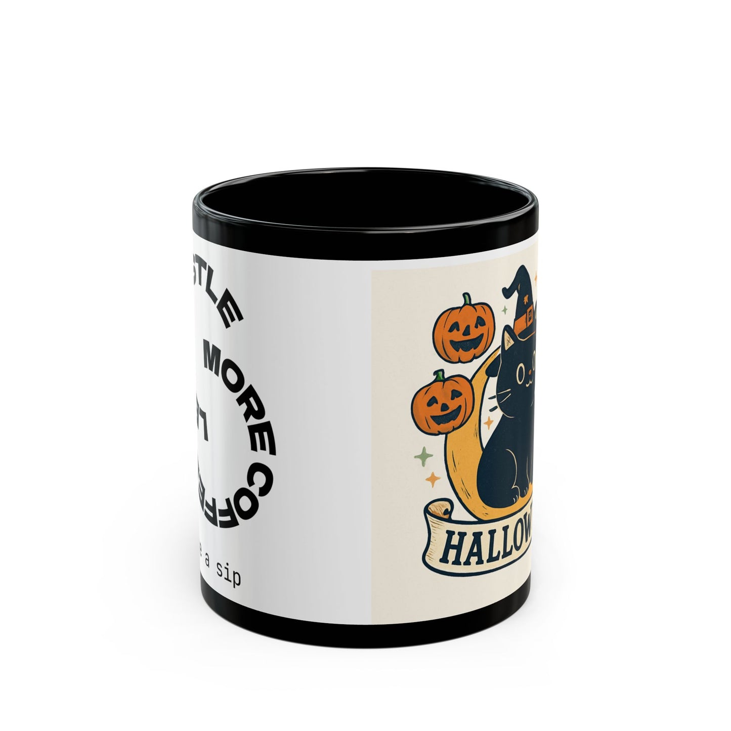 Halloween Black Cat Mug - Spooky Coffee Cup for Cat Lovers, Halloween Decor, Gift for Witchy Friends, Cozy Vibe, Autumn Essentials