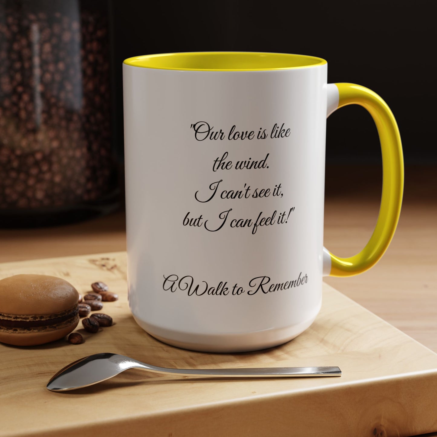 Romantic Coffee Mug — "Our love is like the wind......."