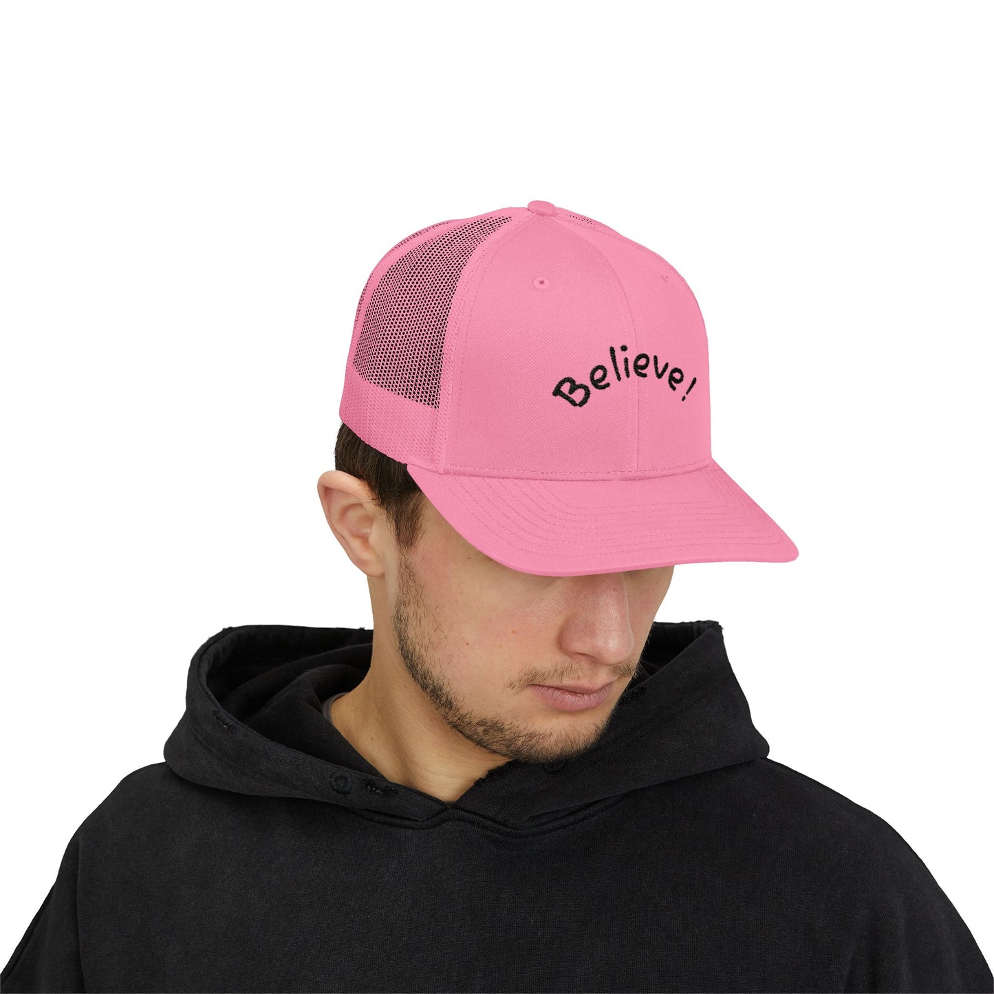 Inspirational Snapback Trucker Cap - Believe! Hat for Motivation, Gift for Friends, Perfect for Casual Outings, Summer Wear, Outdoor [...]