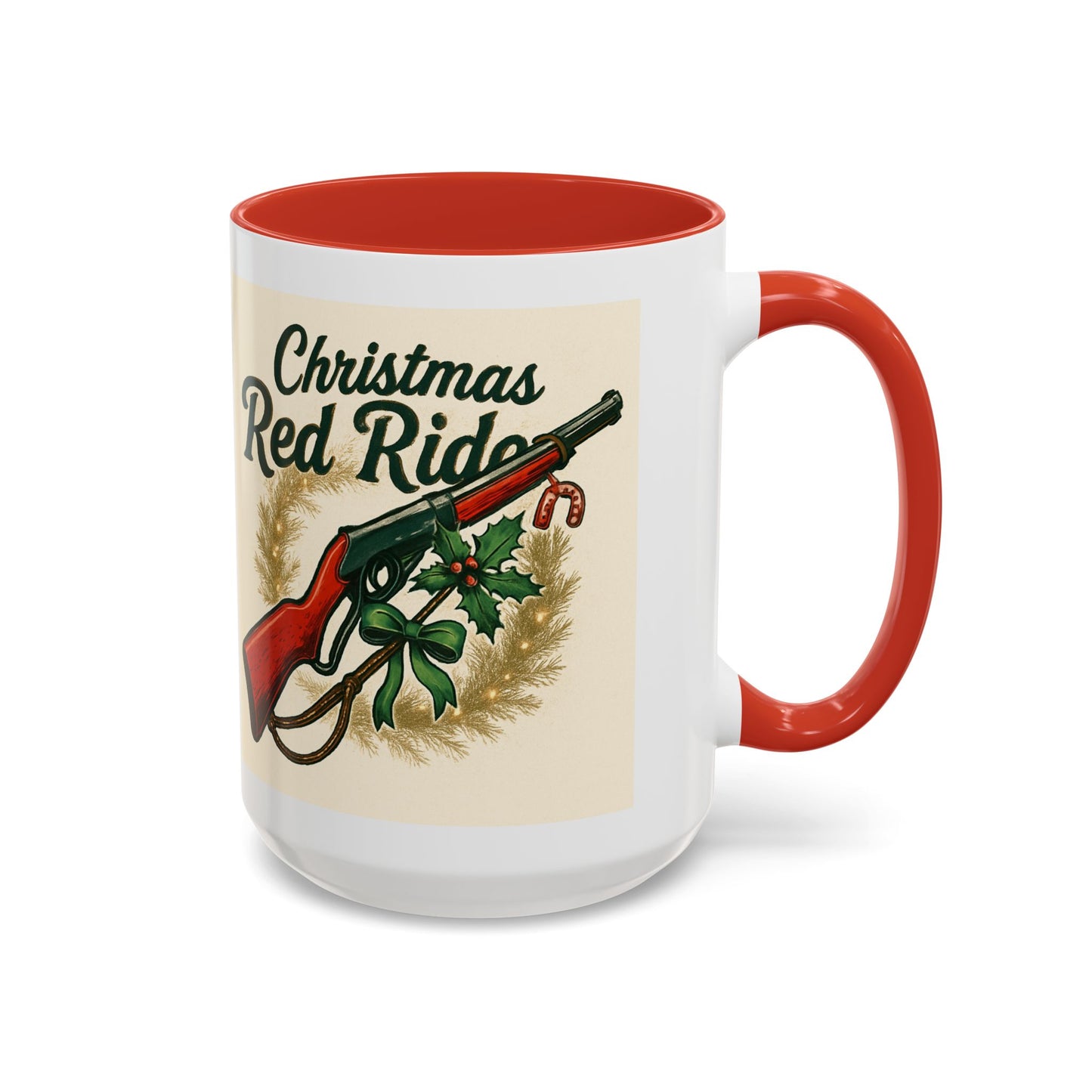 Christmas Red Rider Coffee Mug - Hilarious Gift for Gun Enthusiasts, Coffee Lovers, Holiday Mugs, Funny Gag Gifts, Festive Drinkware