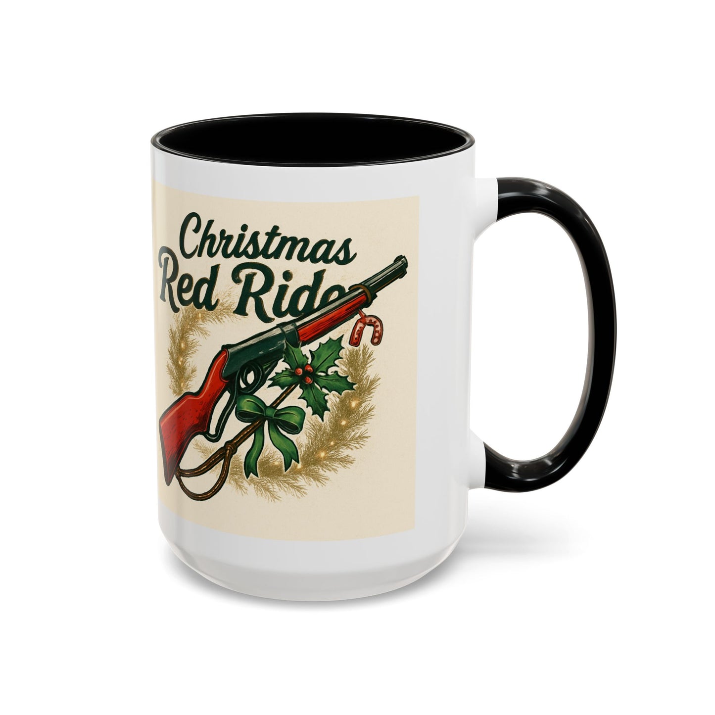 Christmas Red Rider Coffee Mug - Hilarious Gift for Gun Enthusiasts, Coffee Lovers, Holiday Mugs, Funny Gag Gifts, Festive Drinkware