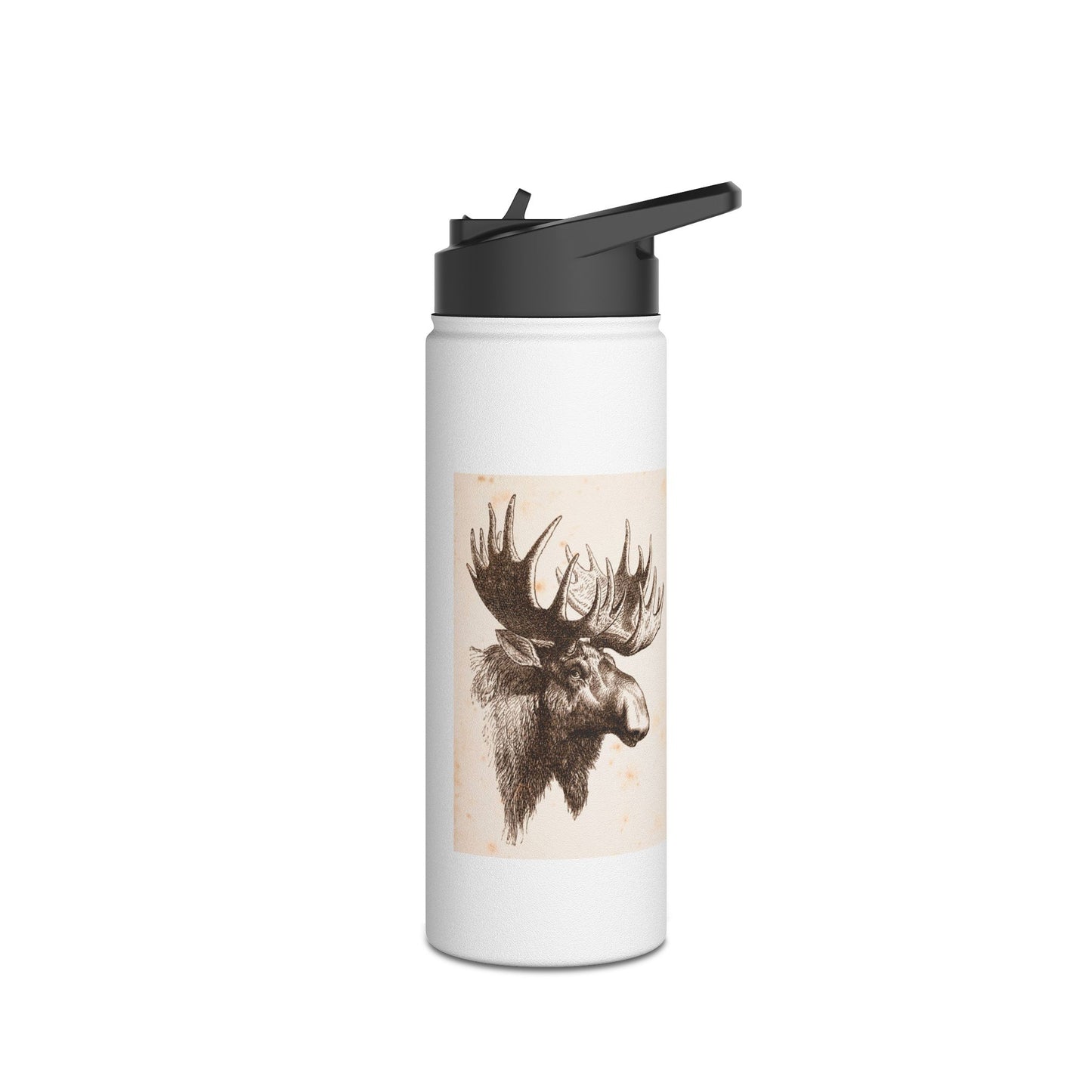 Moose-Themed Stainless Steel Water Bottle | Adventure Gear, Personalized Gifts, Camping Essentials, Hiking Hydration, Eco-Friendly [...]
