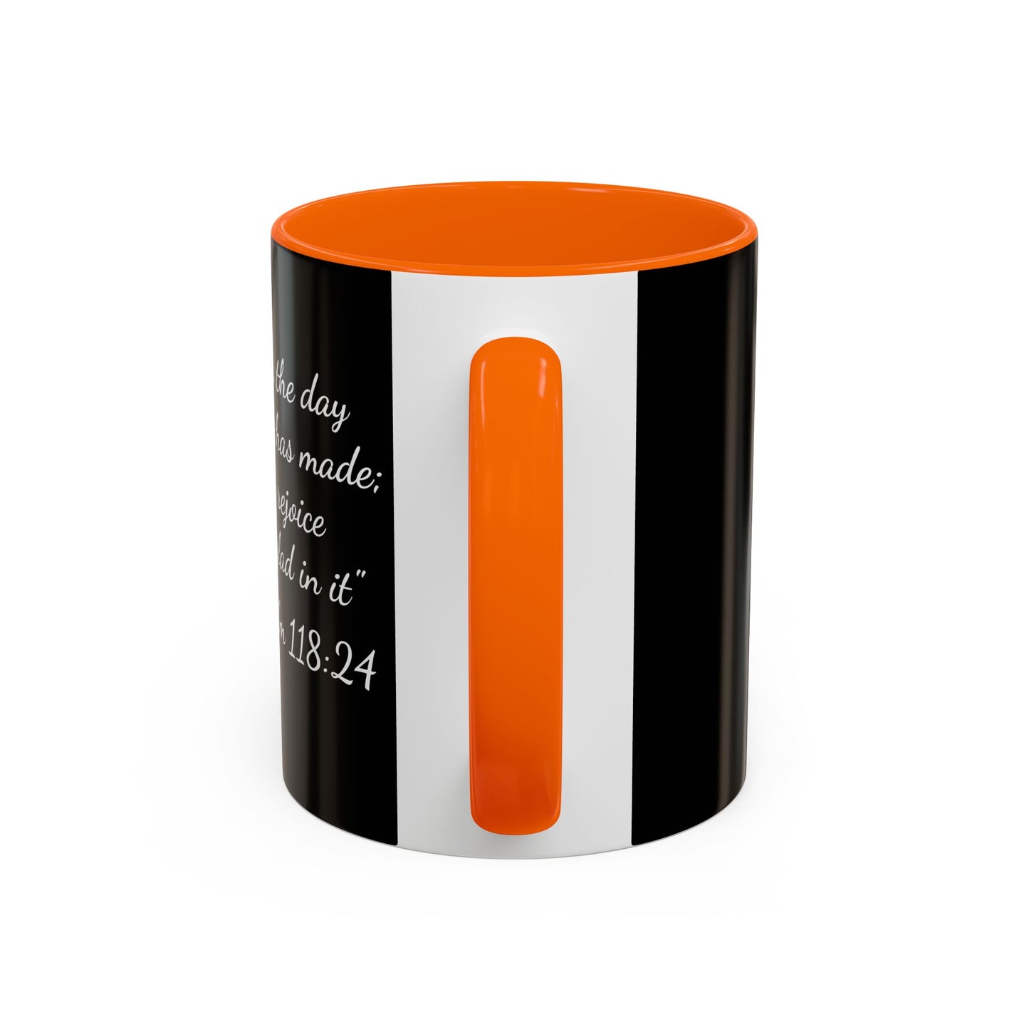 Psalm 118:24 Accent Coffee Mug — Inspirational Christian Scripture Mug (11/15oz)