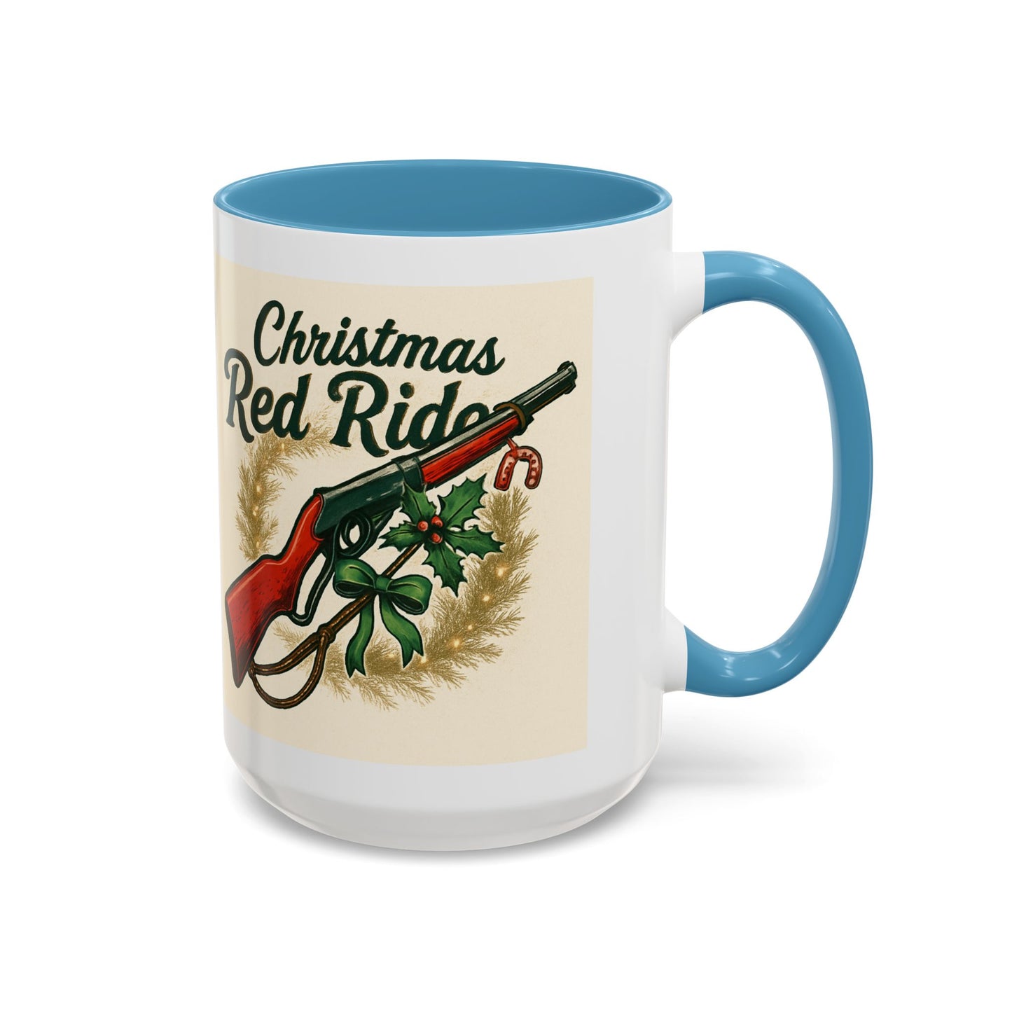Christmas Red Rider Coffee Mug - Hilarious Gift for Gun Enthusiasts, Coffee Lovers, Holiday Mugs, Funny Gag Gifts, Festive Drinkware