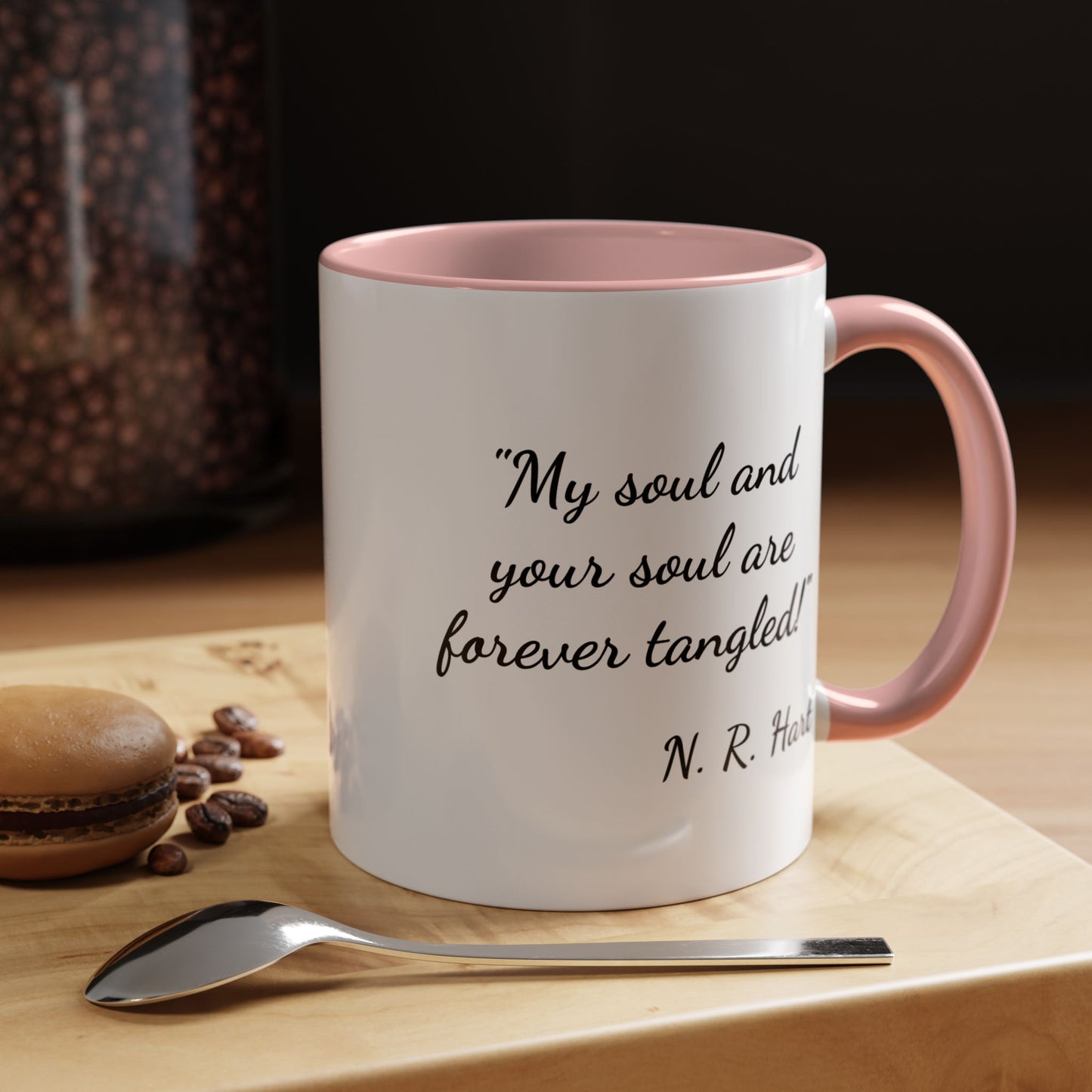 Romantic Coffee Mug — "My soul and your soul are forever tangled"