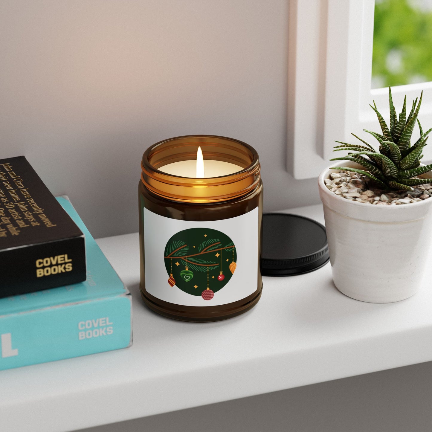 Festive Scented Soy Candle - Cozy Holiday Glow, Christmas Decor, Relaxing Gift, Aromatherapy, Eco-friendly Home