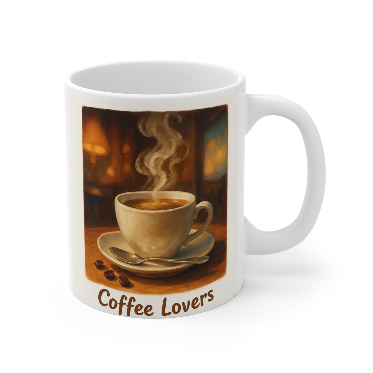Holiday Mug: All I Want for Christmas - Good Friends & Good Coffee, Gift for Coffee Lovers, Xmas Mug, Ceramic Cup, Cute Mug for Friends