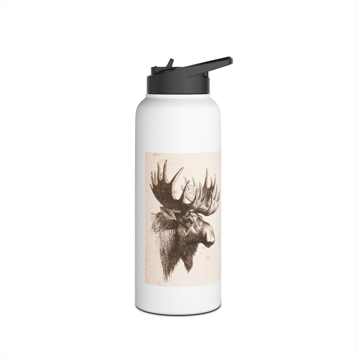 Moose-Themed Stainless Steel Water Bottle | Adventure Gear, Personalized Gifts, Camping Essentials, Hiking Hydration, Eco-Friendly [...]