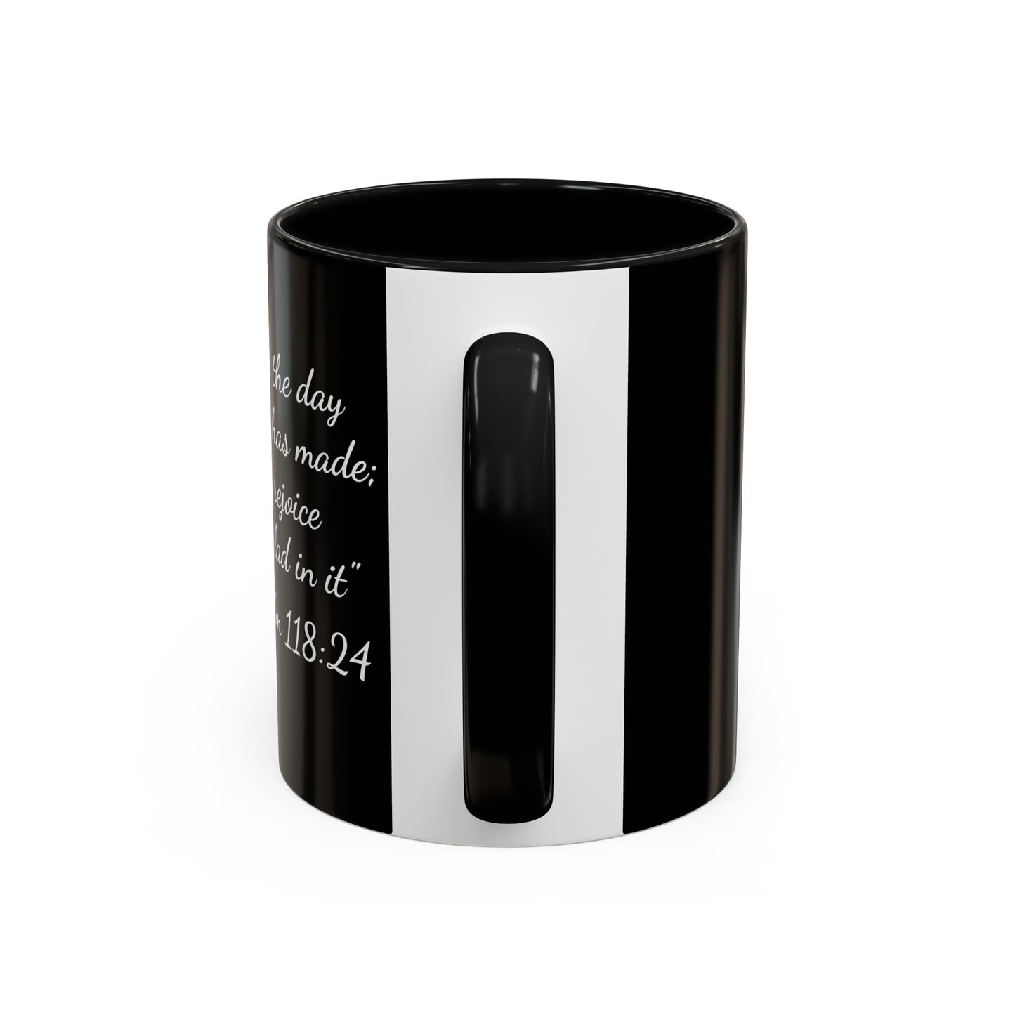 Psalm 118:24 Accent Coffee Mug — Inspirational Christian Scripture Mug (11/15oz)