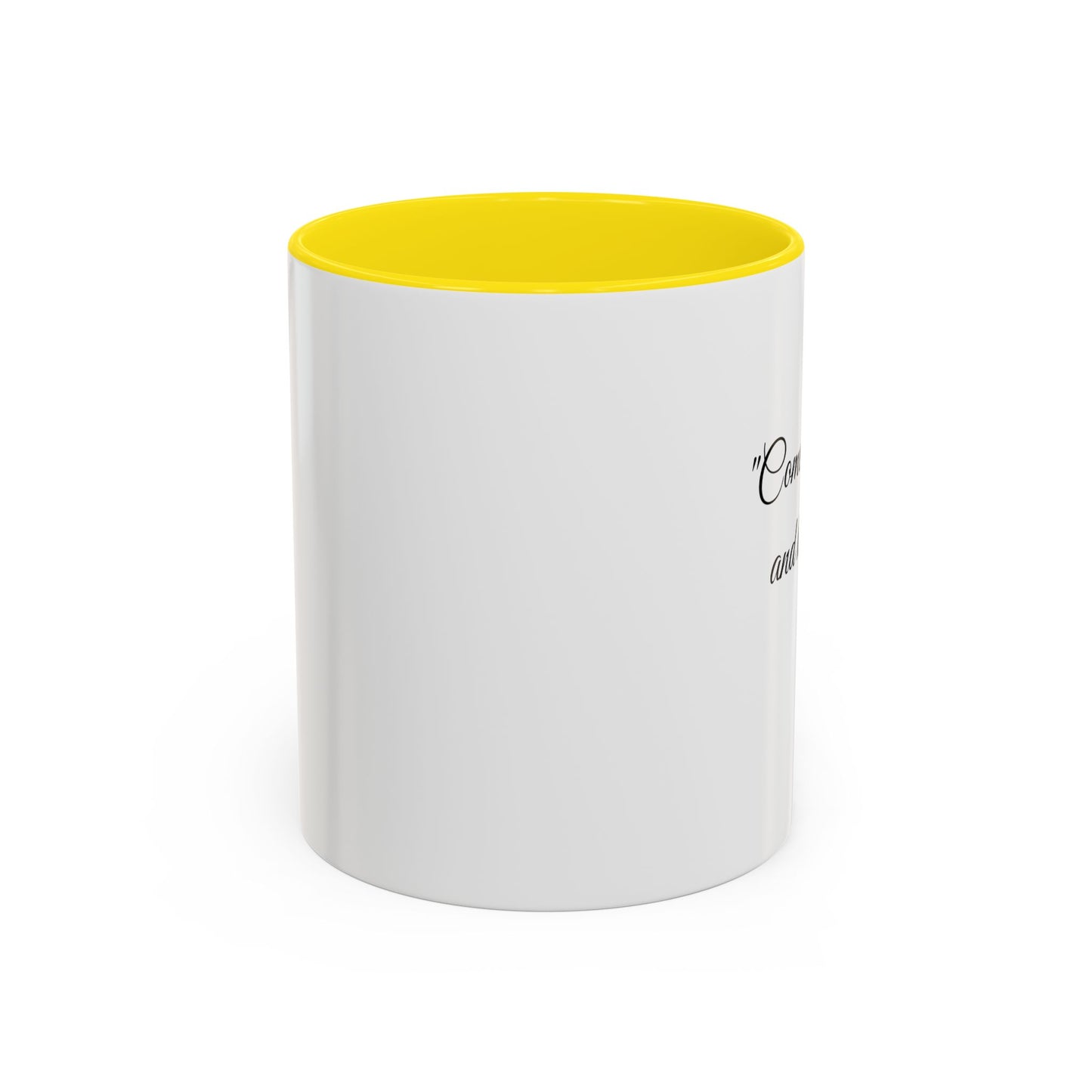 Accent Coffee Mug — "Come near now, and kiss me!" Genesis 27:26 Scripture Mug