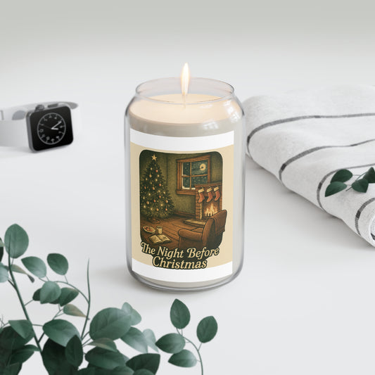 Christmas-Themed Soy Candle, Holiday Decor, Scented Candle Gift, Cozy Nights Candle, Festive Aromatherapy, Home Fragrance