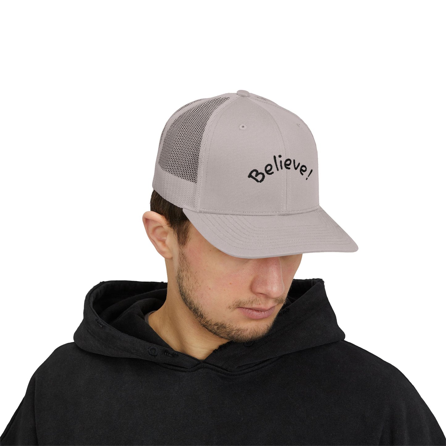 Inspirational Snapback Trucker Cap - Believe! Hat for Motivation, Gift for Friends, Perfect for Casual Outings, Summer Wear, Outdoor [...]