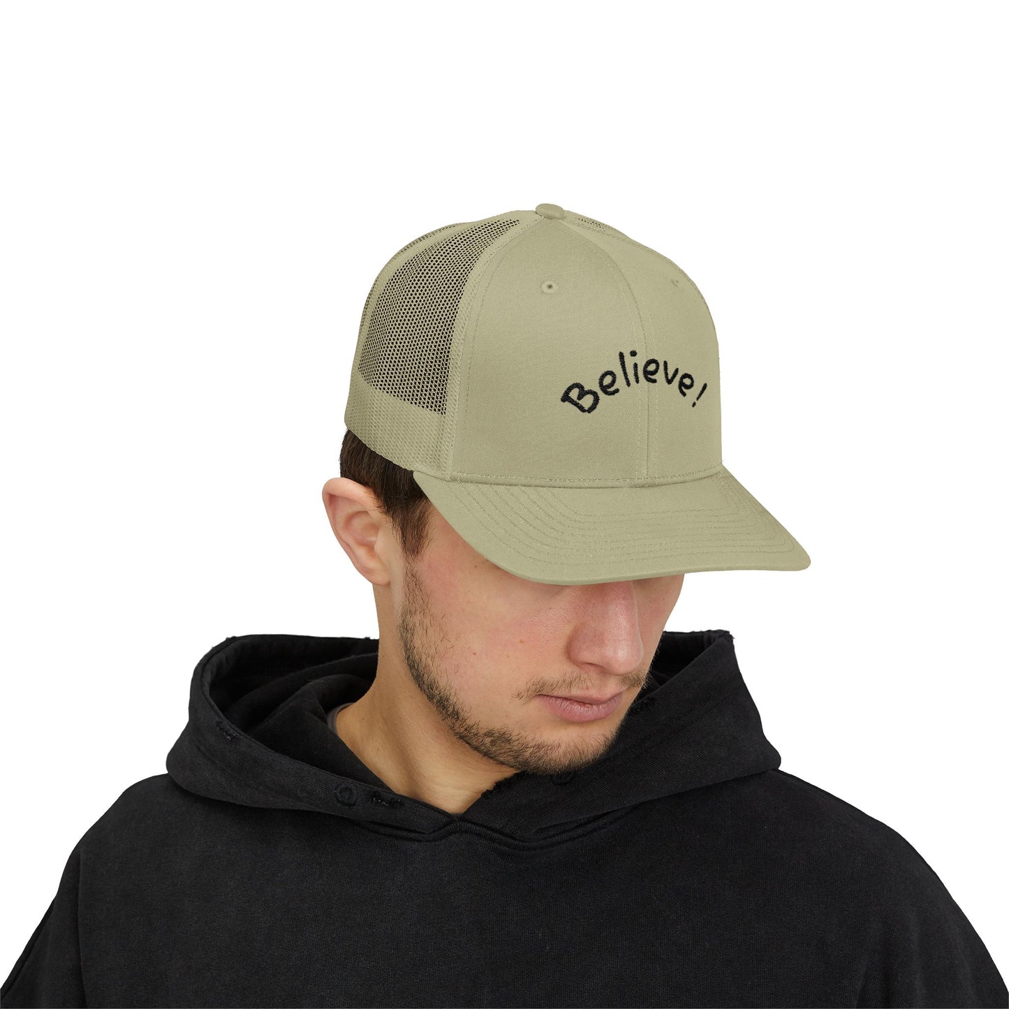 Inspirational Snapback Trucker Cap - Believe! Hat for Motivation, Gift for Friends, Perfect for Casual Outings, Summer Wear, Outdoor [...]