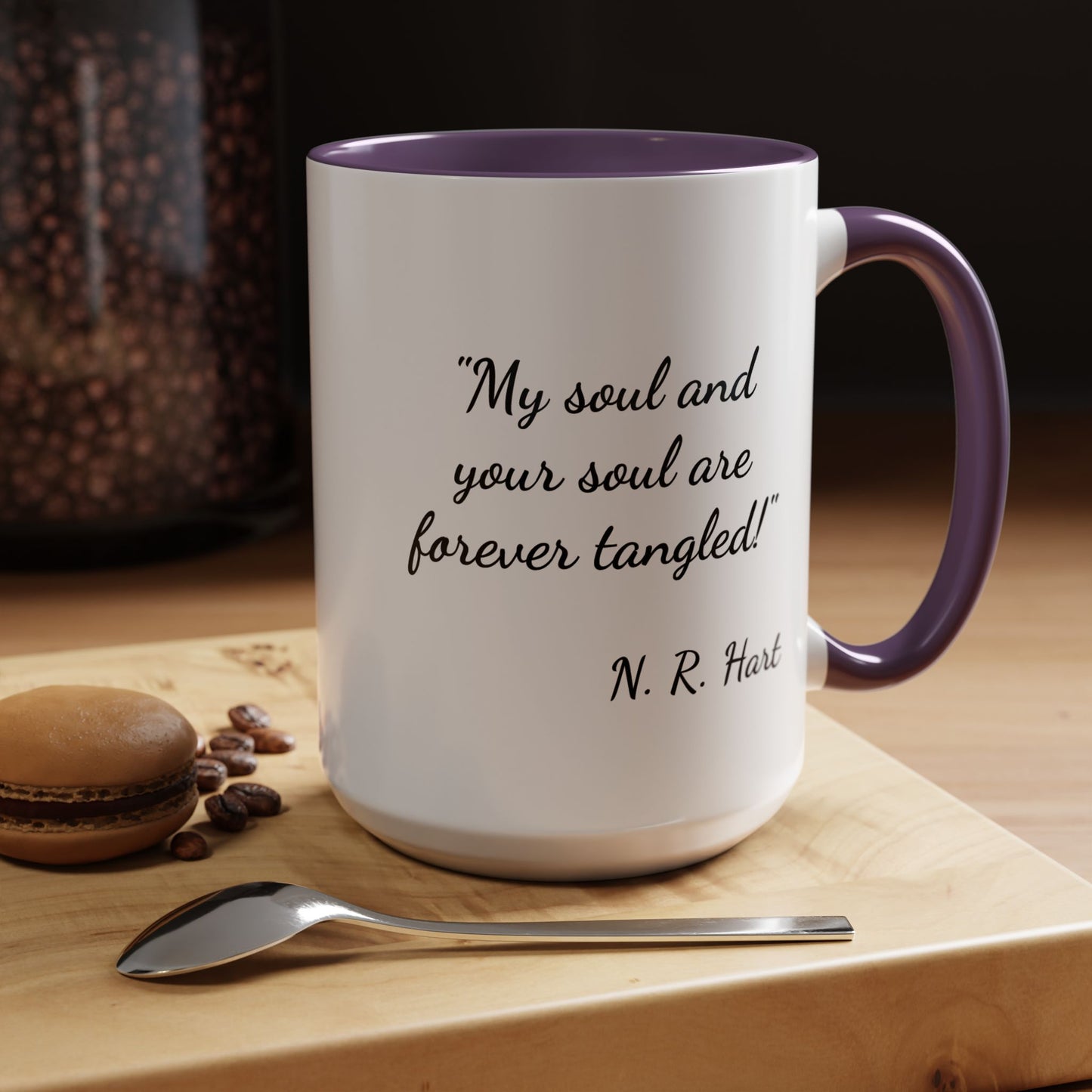 Romantic Coffee Mug — "My soul and your soul are forever tangled"