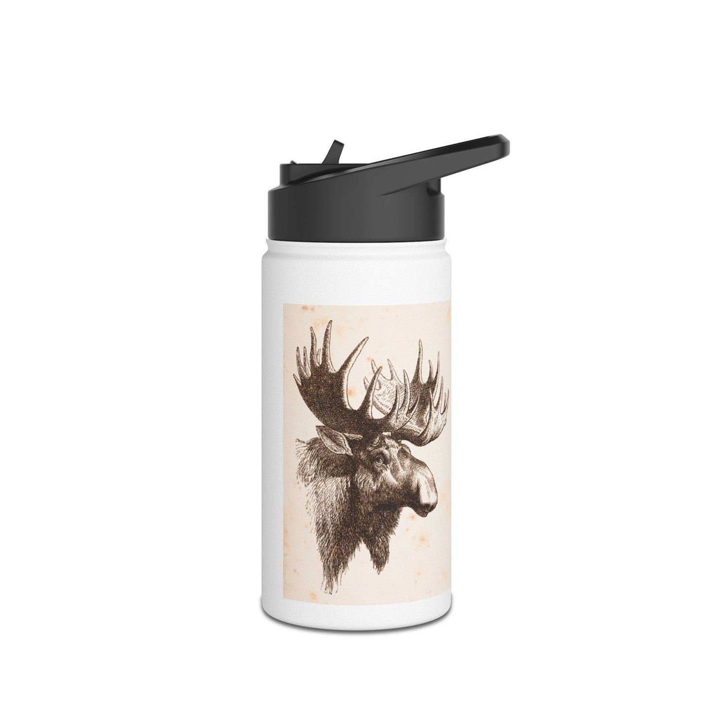 Moose-Themed Stainless Steel Water Bottle | Adventure Gear, Personalized Gifts, Camping Essentials, Hiking Hydration, Eco-Friendly [...]