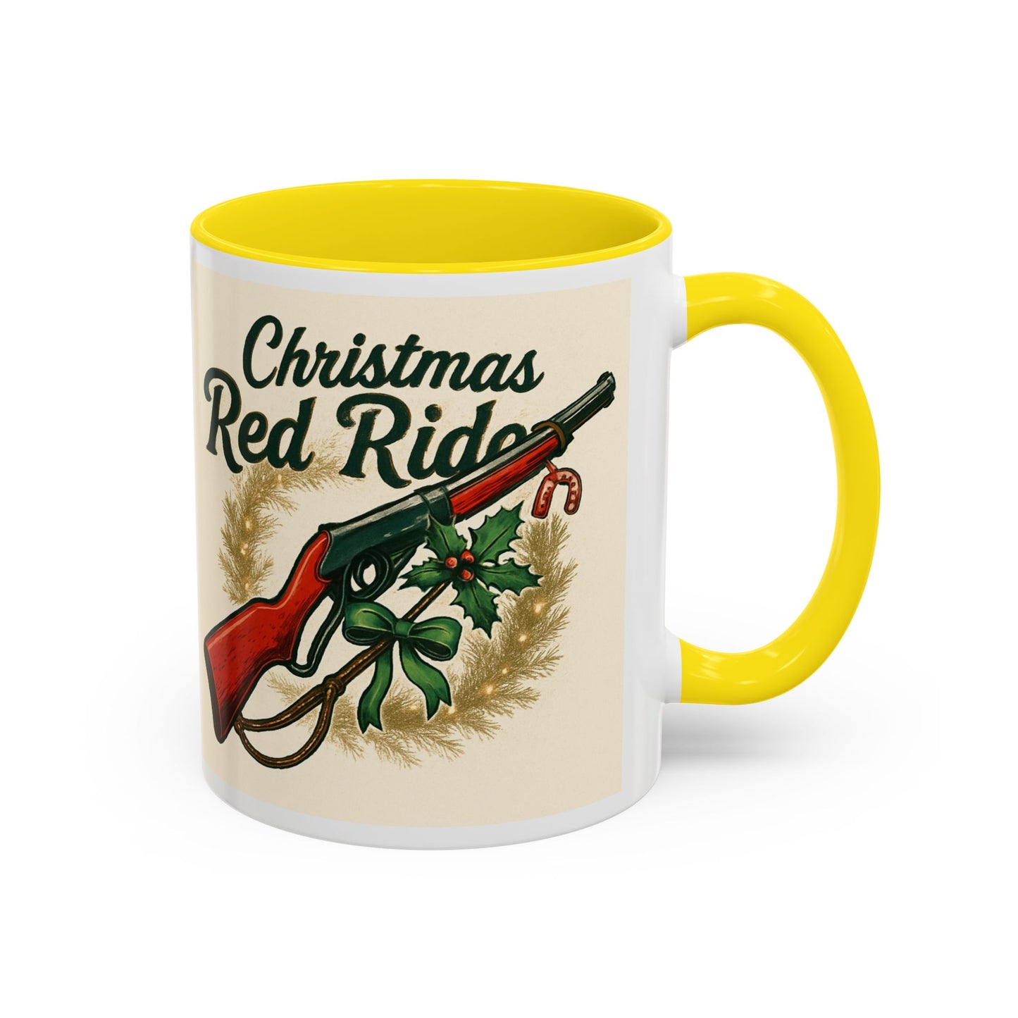 Christmas Red Rider Coffee Mug - Hilarious Gift for Gun Enthusiasts, Coffee Lovers, Holiday Mugs, Funny Gag Gifts, Festive Drinkware