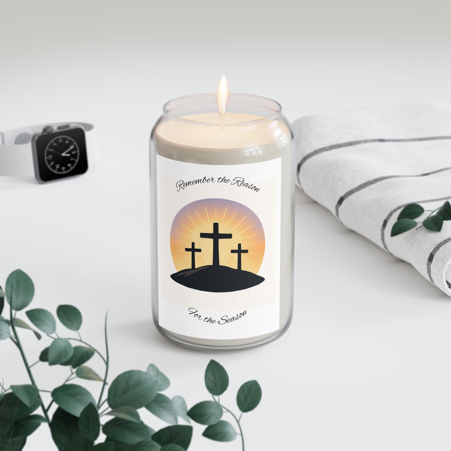 Scented Soy Candle for Reflection, Remember the Reason, Faith-inspired Home Decor, Eco-friendly Gift, Spiritual Scented Candle