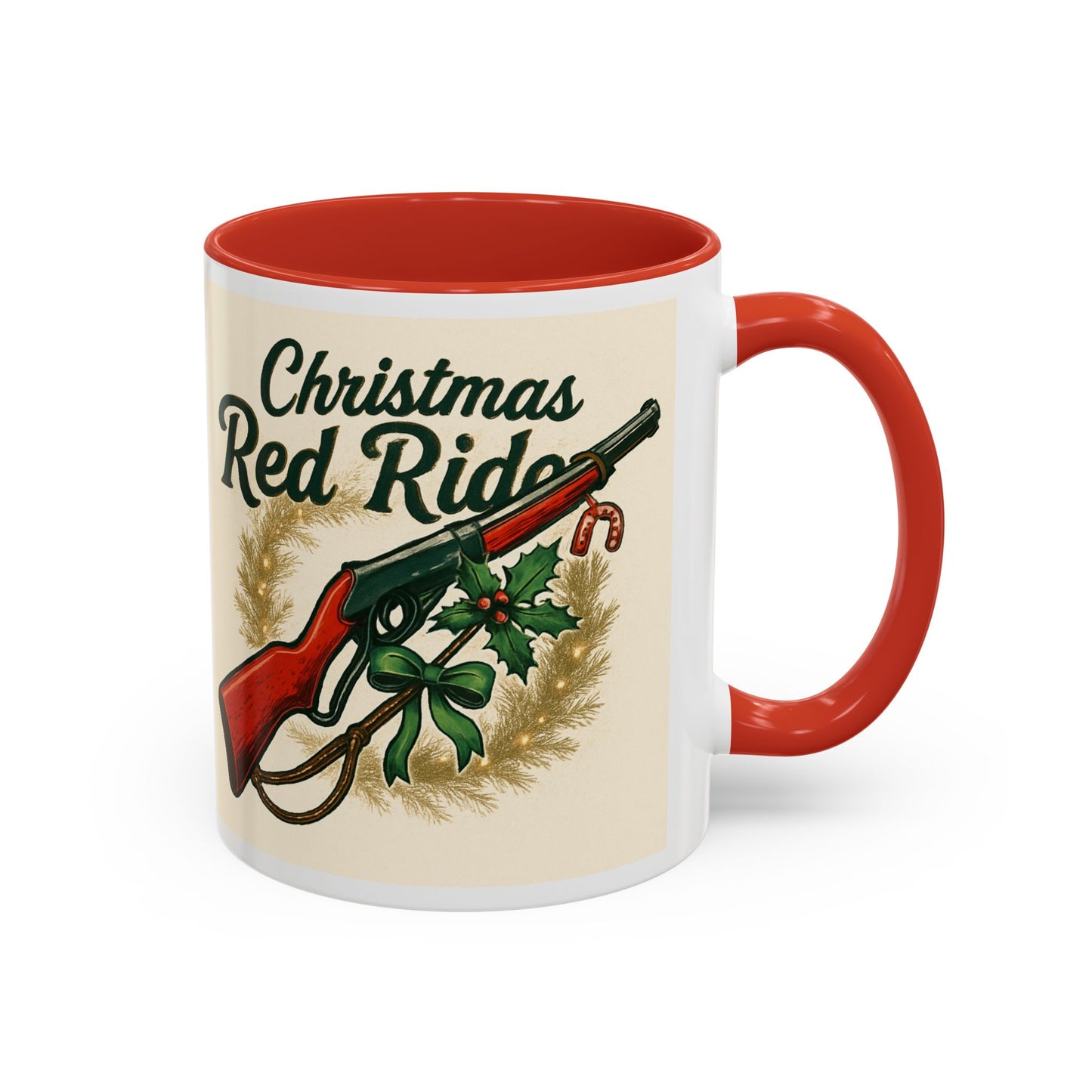 Christmas Red Rider Coffee Mug - Hilarious Gift for Gun Enthusiasts, Coffee Lovers, Holiday Mugs, Funny Gag Gifts, Festive Drinkware