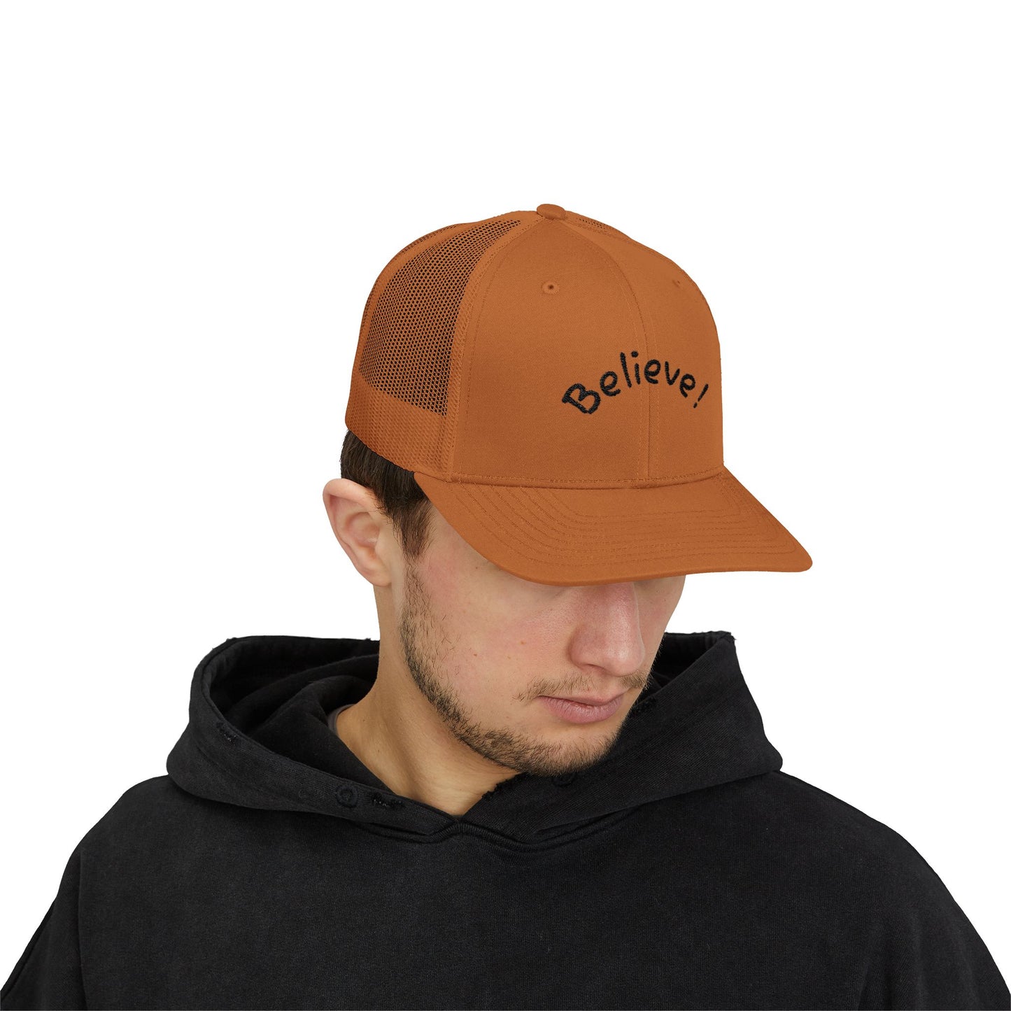 Inspirational Snapback Trucker Cap - Believe! Hat for Motivation, Gift for Friends, Perfect for Casual Outings, Summer Wear, Outdoor [...]