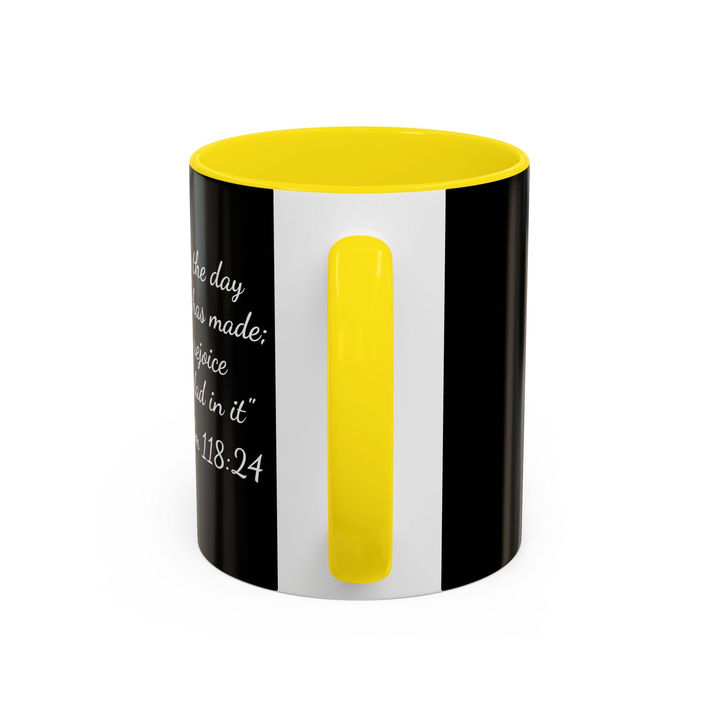 Psalm 118:24 Accent Coffee Mug — Inspirational Christian Scripture Mug (11/15oz)