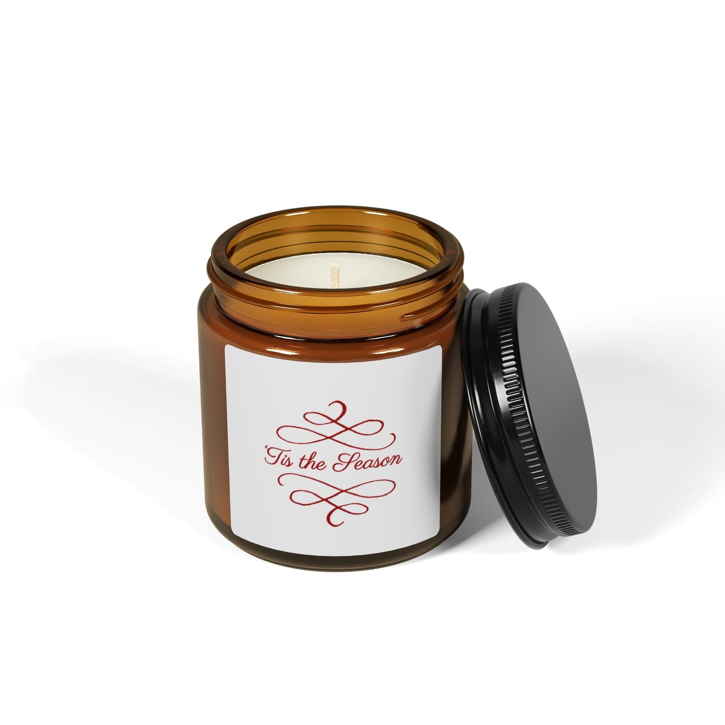 Cozy Scented Soy Candle, Aromatherapy Candle, Amber Jar Candle, Seasonal Home Decor, Gift for Him or Her