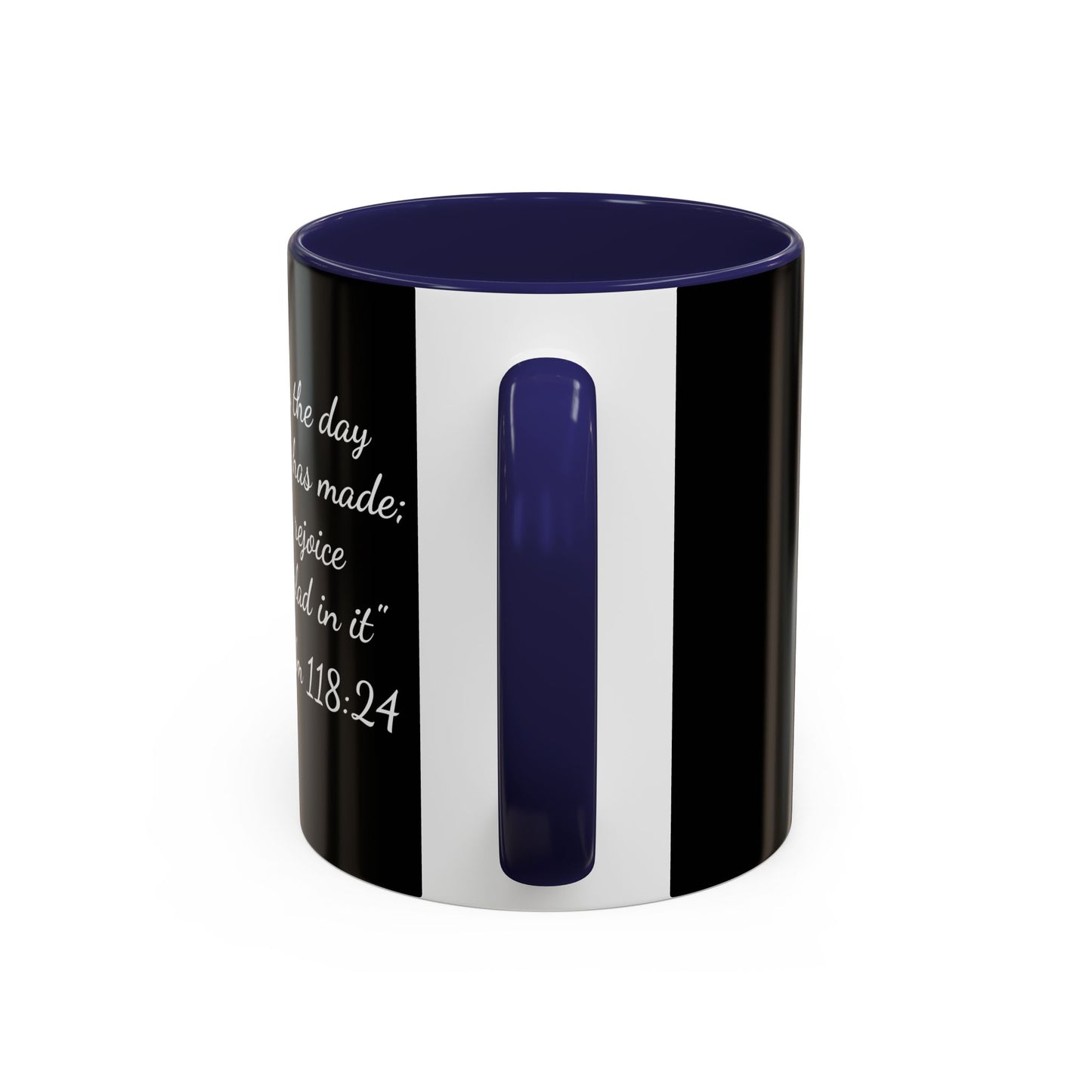Psalm 118:24 Accent Coffee Mug — Inspirational Christian Scripture Mug (11/15oz)