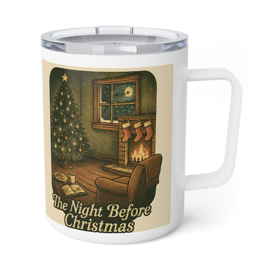 Festive Insulated Coffee Mug, Christmas Coffee Cup, Holiday Gift, Cozy Kitchenware, Unique Mug, Christmas Decor